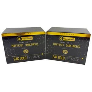 Dermora‎ 24K Gold Eye Mask 60 Pairs 2 x 30 Puffy Eyes Dark Circles NEW In Box